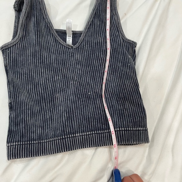Zenana Outfitters Charcoal Pinstripe Tank Top - Picture 5 of 8